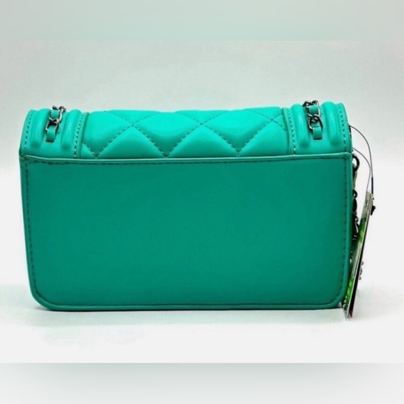 Badgley Mischka Mint Quilted Cross Body Purse With Chain NWT - Picture 4 of 5